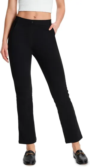 Yogipace,4 Pockets/Belt Loops,Women's Petite/Regular/Tall Stretchy Cropped Yoga Dress Pants Kick Flare Work Pants Capris
