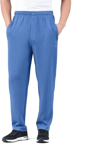 Zoulee New Men's Classic Drawstring-Waist Jogger Pants Sweatpants with Zipper Fly
