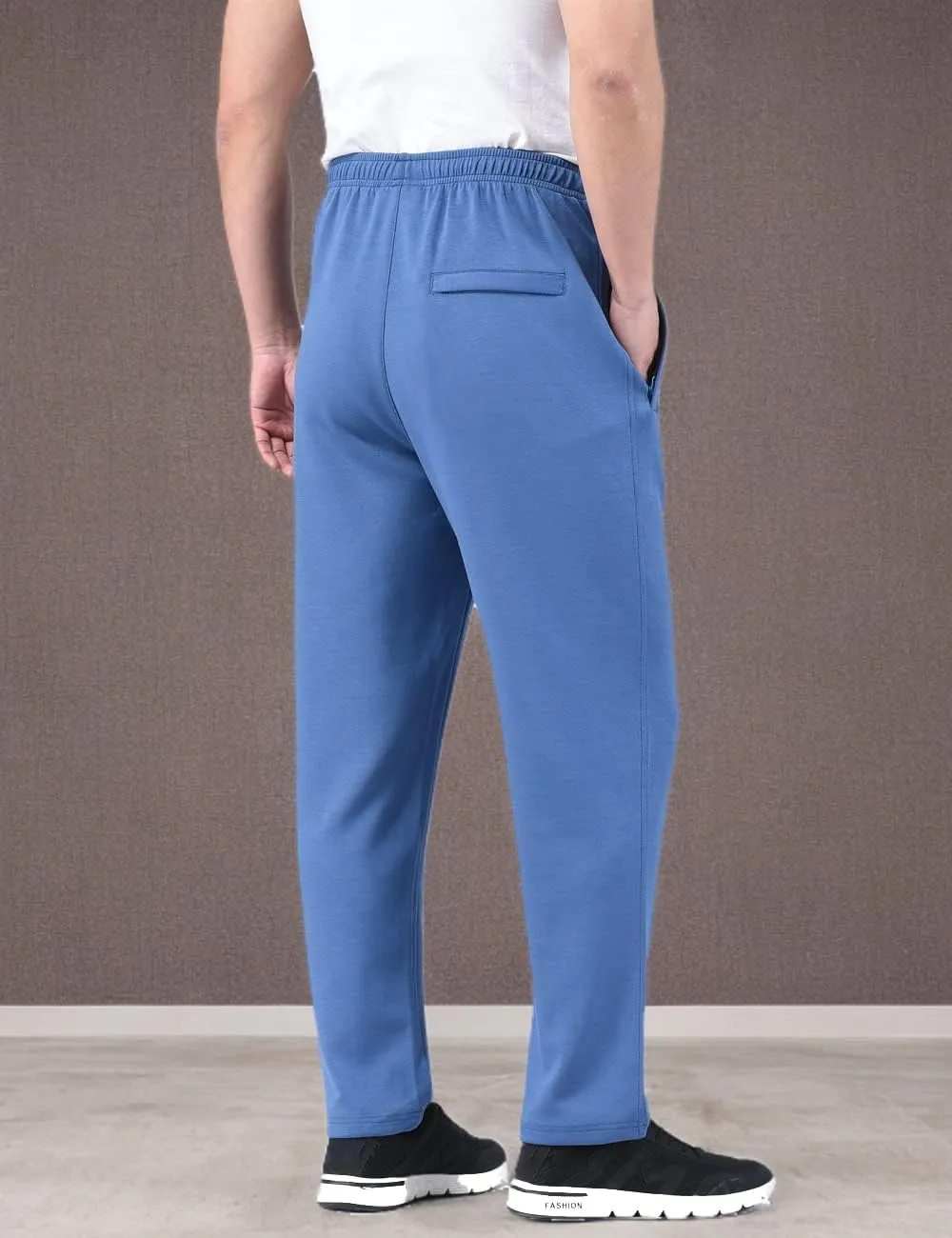 Zoulee New Men's Classic Drawstring-Waist Jogger Pants Sweatpants with Zipper Fly